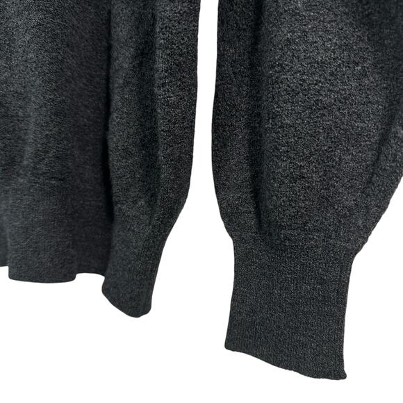 Clan Douglas Made in Scotland 60% Merino Wool 1/4 Button Sweater Mens Large Gray - Picture 7 of 8